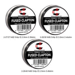 10pcs Coilology Pre-built Fused Clapton Coils – 2-27/37 Ni80 5/4lp ID:3.0mm 0.36ohm - 1Pack
