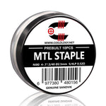 10 قطع من ملفات التسخين الجاهزة للاستخدام من نوع MTL من Coilology – 4-.1*.3/40 Ni80 5/4lp ID:2.5mm 0.52ohm - عبوة واحدة
