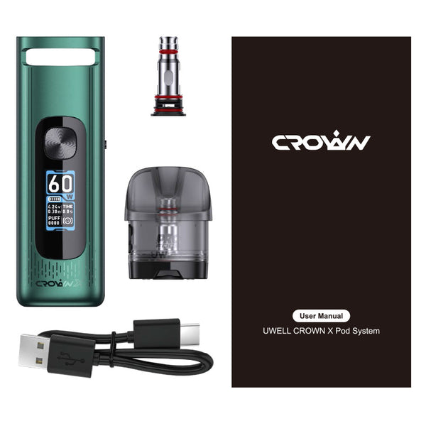 مجموعة نظام Uwell Crown X Pod سعة 1500 مللي أمبير/ساعة وسعة 5.3 مل – مجموعة نظام Uwell Crown X Pod سعة 1500 مللي أمبير/ساعة وسعة 5.3 مل
