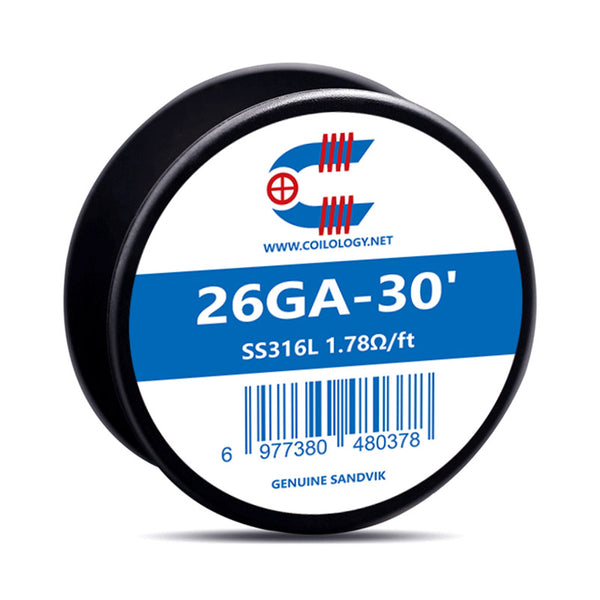 Fil résistif Coilology de 9 m – Câble SS316L 26 AWG, 1,78 ohm/pied - 1 unité
