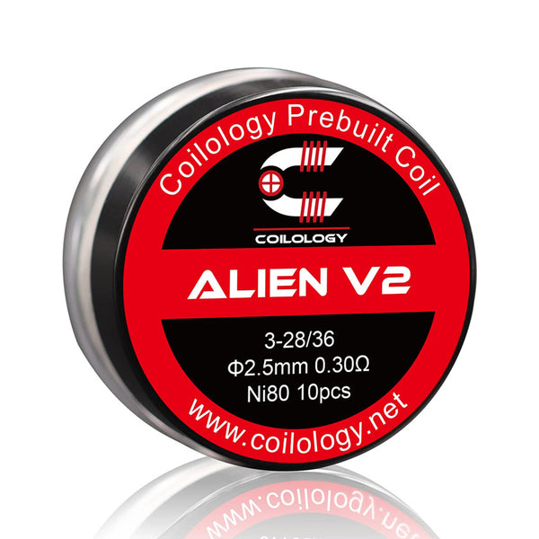 Bobine Coilology Alien V2 Ni80 3*28/36Ga 2,5 mm (10 pièces/paquet)
