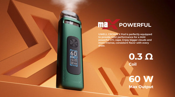 مجموعة نظام Uwell Crown X Pod سعة 1500 مللي أمبير/ساعة وسعة 5.3 مل – مجموعة نظام Uwell Crown X Pod سعة 1500 مللي أمبير/ساعة وسعة 5.3 مل
