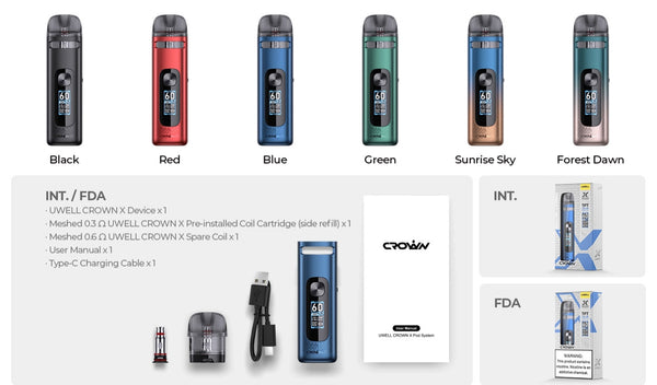 مجموعة نظام Uwell Crown X Pod سعة 1500 مللي أمبير/ساعة وسعة 5.3 مل – مجموعة نظام Uwell Crown X Pod سعة 1500 مللي أمبير/ساعة وسعة 5.3 مل
