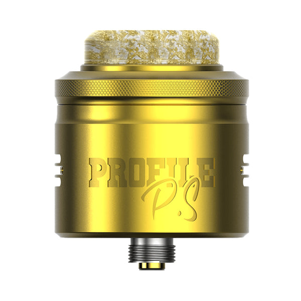 بخاخ Wotofo Profile PS ثنائي الشبكة RDA (28.5 مم) – الذهب - ملف PS RDA

