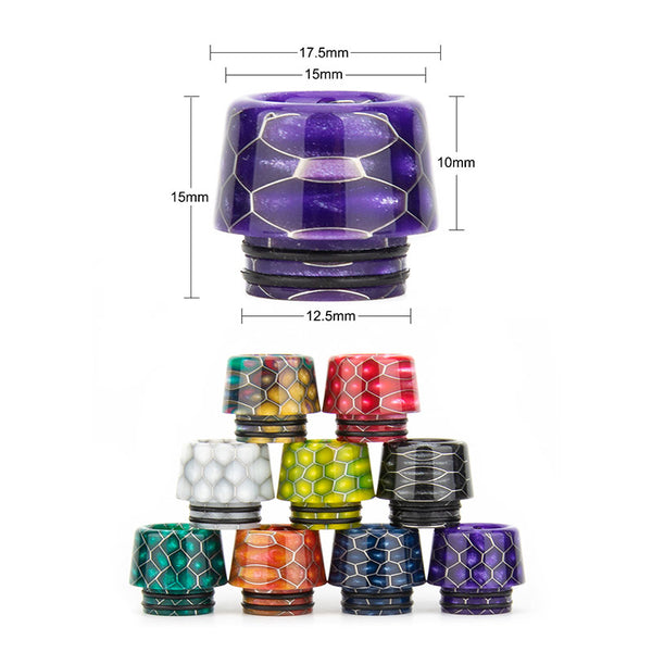 Reewape Resin 810 Drip Tip لون عشوائي (10 قطع/عبوة) – AS170S - حزمة واحدة
