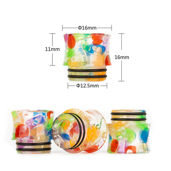 Reewape Resin 810 Drip Tip لون عشوائي (10 قطع/عبوة) – AS214 - حزمة واحدة
