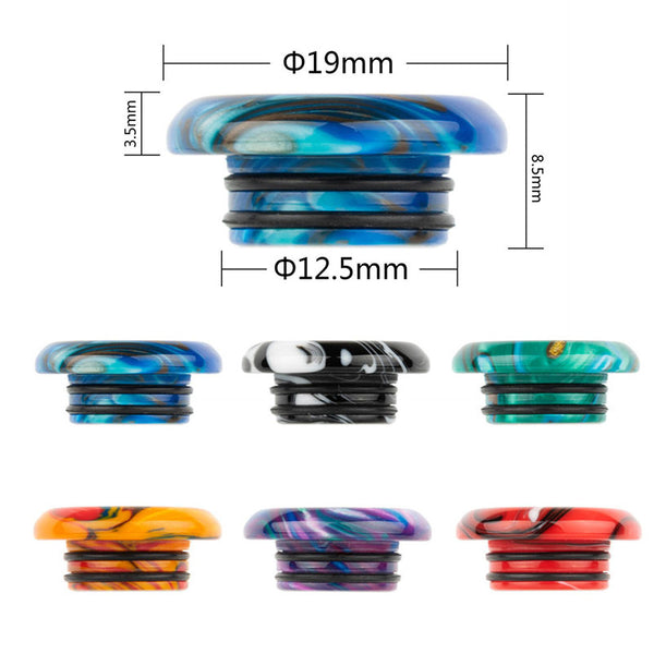 Reewape Resin 810 Drip Tip لون عشوائي (10 قطع/عبوة) – AS267 - 1 حزمة

