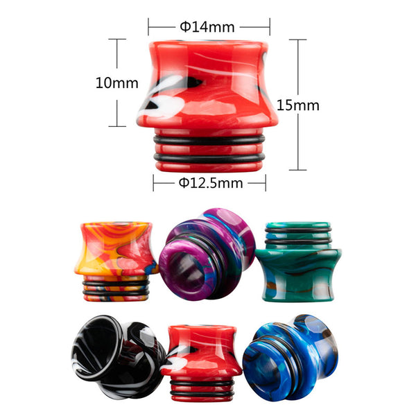 Reewape Resin 810 Drip Tip لون عشوائي (10 قطع/عبوة) – AS300 - 1 عبوة
