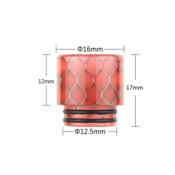 Reewape Resin 810 Drip Tip لون عشوائي (10 قطع/عبوة) – أحمر (AS249Y) - 1 عبوة

