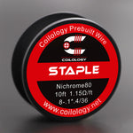 سلك ملفوف مسبقًا بطول 10 أقدام من نوع Coilology Staple – 8-.1*.3/36ga(1.53ohm) - عبوة واحدة
