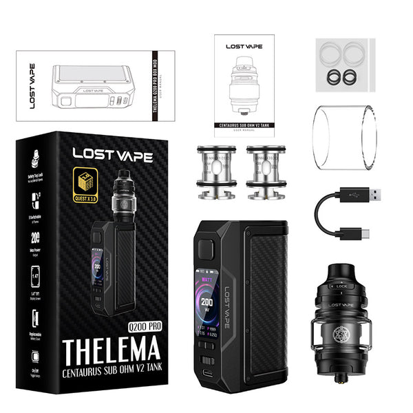 Lost Vape Thelema Q200 Pro Mod Kit 200W with Centaurus Sub Ohm V2 Tank 5ml – Lost Vape Thelema Q200 Pro Mod Kit 200W with Centaurus Sub Ohm V2 Tank 5ml

