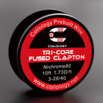 Bobine de fil Coilology Tri-Core Fused Clapton de 3 m (10 pieds) – 3-26ga/36ga (0,98 ohm) - 1 paquet
