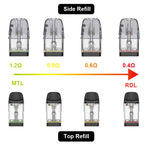 Uwell Caliburn GPP Alpha Cartridge – 0.4ohm - Side Refill (3pcs/pack)
