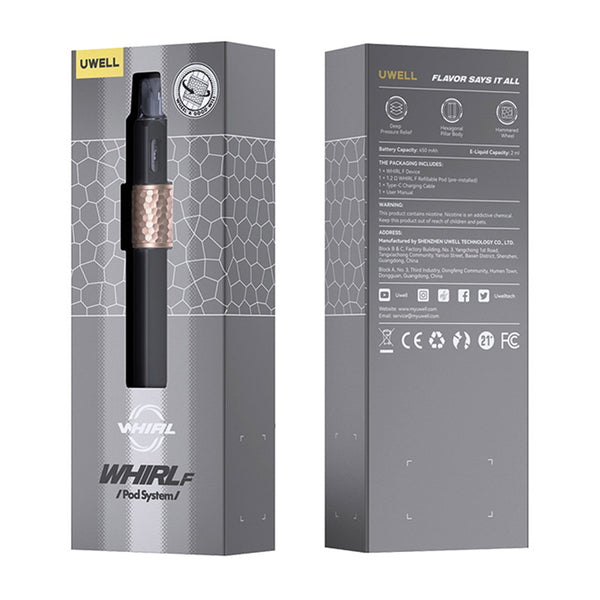 Kit système de pods UWELL Whirl F 450 mAh 2 ml – Kit système de pods UWELL Whirl F 450 mAh 2 ml
