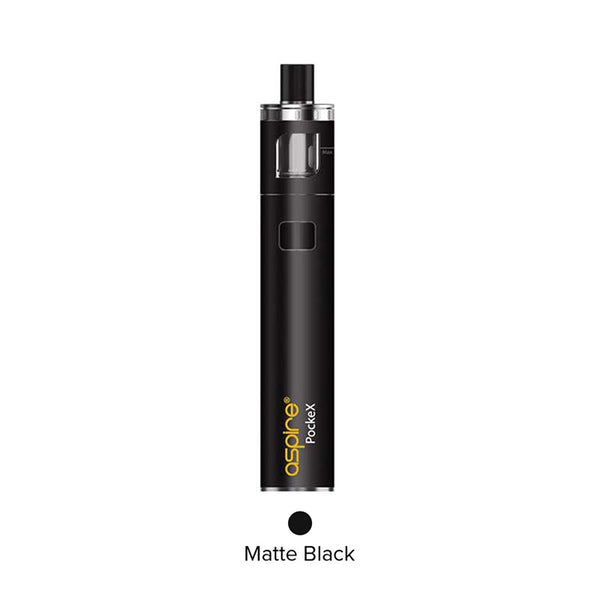 Kit de démarrage Aspire PocketX AIO 1500 mAh  – Noir mat - Édition chinoise

