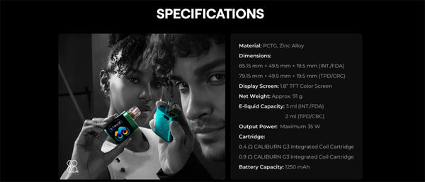 Kit système de pods Uwell Caliburn G3 Pro KOKO 1250 mAh 3 ml (EN SOLDE) – Kit système de pods Uwell Caliburn G3 Pro KOKO 1250 mAh 3 ml (EN SOLDE)
