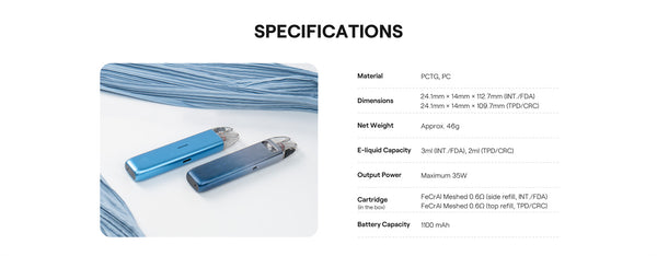 مجموعة نظام Uwell Caliburn G4 Mini Pod سعة 1100 مللي أمبير/ساعة وسعة 3 مل (بحد أقصى 35 واط) – مجموعة نظام Uwell Caliburn G4 Mini Pod سعة 1100 مللي أمبير/ساعة وسعة 3 مل (بحد أقصى 35 واط)
