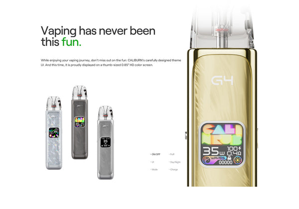 طقم نظام Uwell Caliburn G4 Pod بسعة 1300 مللي أمبير وسعة 3 مل (بحد أقصى 35 واط) – طقم نظام Uwell Caliburn G4 Pod بسعة 1300 مللي أمبير وسعة 3 مل (بحد أقصى 35 واط)

