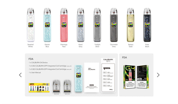 طقم نظام Uwell Caliburn G4 Pod بسعة 1300 مللي أمبير وسعة 3 مل (بحد أقصى 35 واط) – طقم نظام Uwell Caliburn G4 Pod بسعة 1300 مللي أمبير وسعة 3 مل (بحد أقصى 35 واط)
