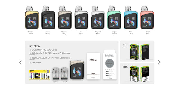 طقم نظام Uwell Caliburn G4 Pro Koko Pod بسعة 2000 مللي أمبير وسعة 3 مل (35 واط) – طقم نظام Uwell Caliburn G4 Pro Koko Pod بسعة 2000 مللي أمبير وسعة 3 مل (35 واط)
