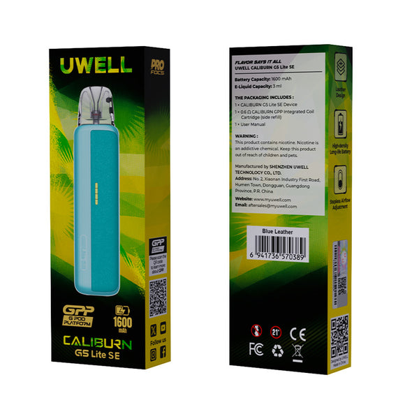 طقم نظام بود Uwell Caliburn G5 Lite SE، بطارية 1600 مللي أمبير، سعة 3 مل – طقم نظام بود Uwell Caliburn G5 Lite SE، بطارية 1600 مللي أمبير، سعة 3 مل
