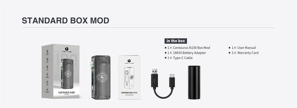 Lost Vape Centaurus N100 Boîte Mod 100W – Lost Vape Centaurus N100 Boîte Mod 100W
