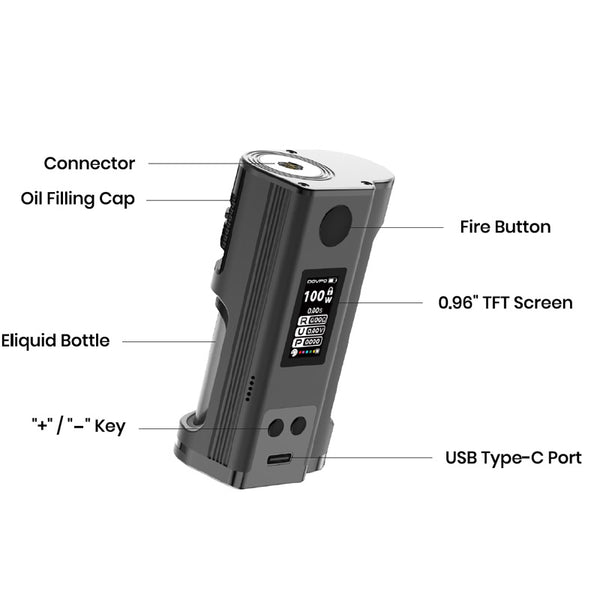 Dovpo Flipside Squonk Mod 100W(Single 18650/21700) – Dovpo Flipside Squonk Mod 100W(Single 18650/21700)
