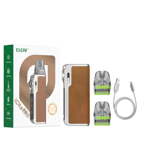 طقم نظام Eleaf iCita Pro Pod بسعة 1600 مللي أمبير وسعة 4 مل (بحد أقصى 50 واط) – طقم نظام Eleaf iCita Pro Pod بسعة 1600 مللي أمبير وسعة 4 مل (بحد أقصى 50 واط)
