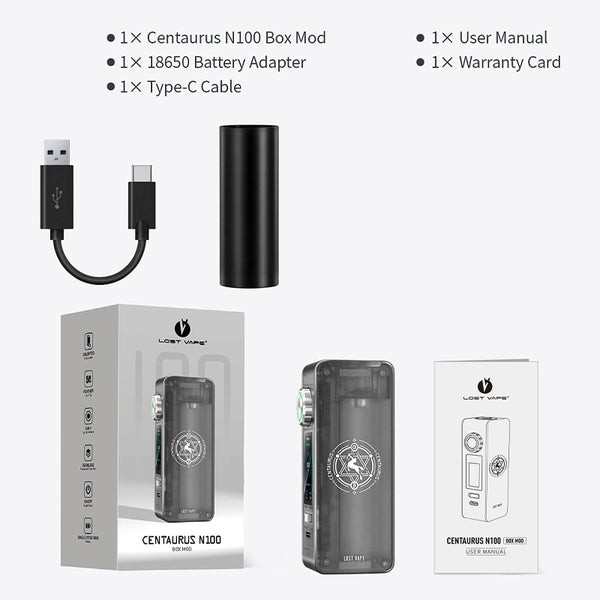 Lost Vape Centaurus N100 Boîte Mod 100W – Lost Vape Centaurus N100 Boîte Mod 100W
