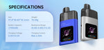 Kit système de dosettes SMOK TFOS 1700mAh 10ml – Bleu - Pod TFOS
