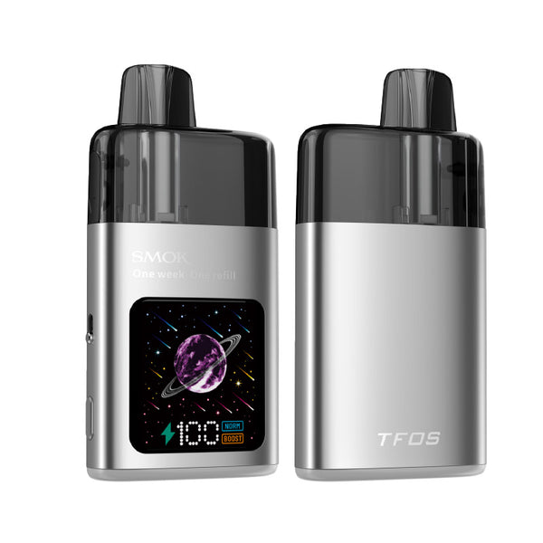 Kit système de dosettes SMOK TFOS 1700mAh 10ml – Argent - Pod TFOS
