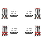 Résistances Fumytech série FTC pour réservoirs Gotank et Dragon Ball (4 pièces/paquet) – 0,15 ohm - 1 unité
