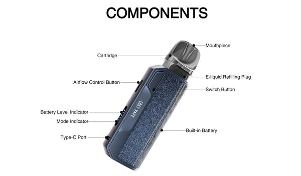 جهاز Lost Vape Thelema Elite S Pod Kit بسعة 1400 مللي أمبير وسعة 3 مل (بحد أقصى 40 واط) – جهاز Lost Vape Thelema Elite S Pod Kit بسعة 1400 مللي أمبير وسعة 3 مل (بحد أقصى 40 واط)
