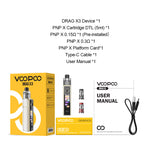 طقم Voopoo Drag X3 80W Box Mod مع خرطوشة PnP X DTL Pod 5ml – طقم دراغ X3 - موس جرين
