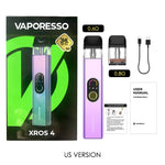 مجموعة نظام Vaporesso XROS 4 Pod بسعة 1000 مللي أمبير/ساعة وسعة 3 مل (معروضة للبيع) – لوحة ألوان الباستيل - إصدار 0.6 أوم
